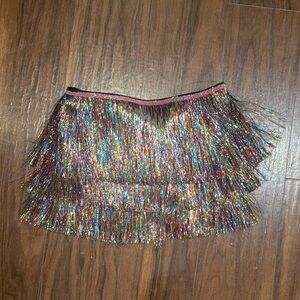 Multicolor Fringe Skirt